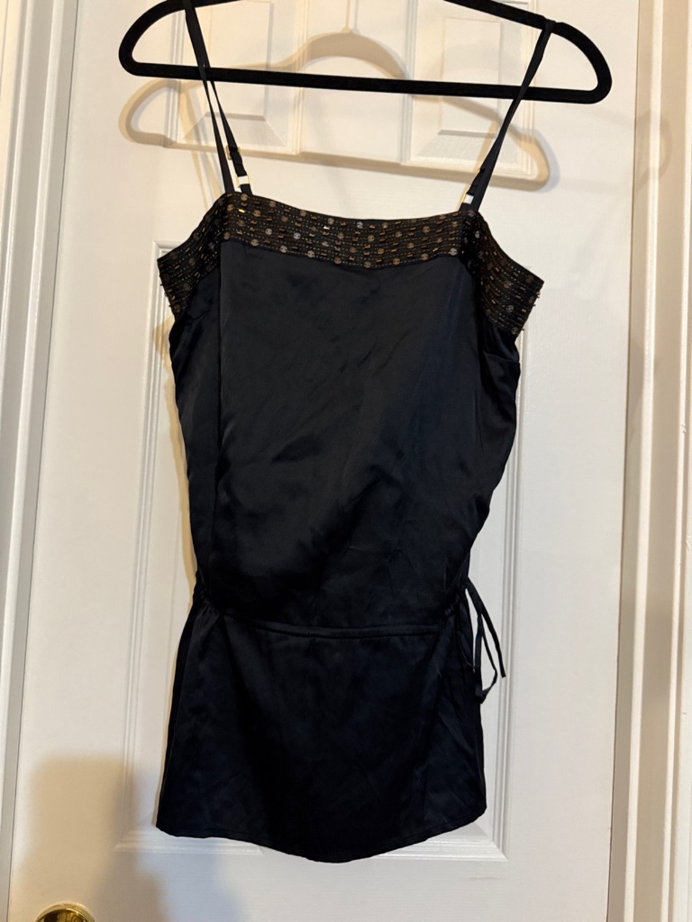 Express Black Satin Spaghetti Strap Camisole